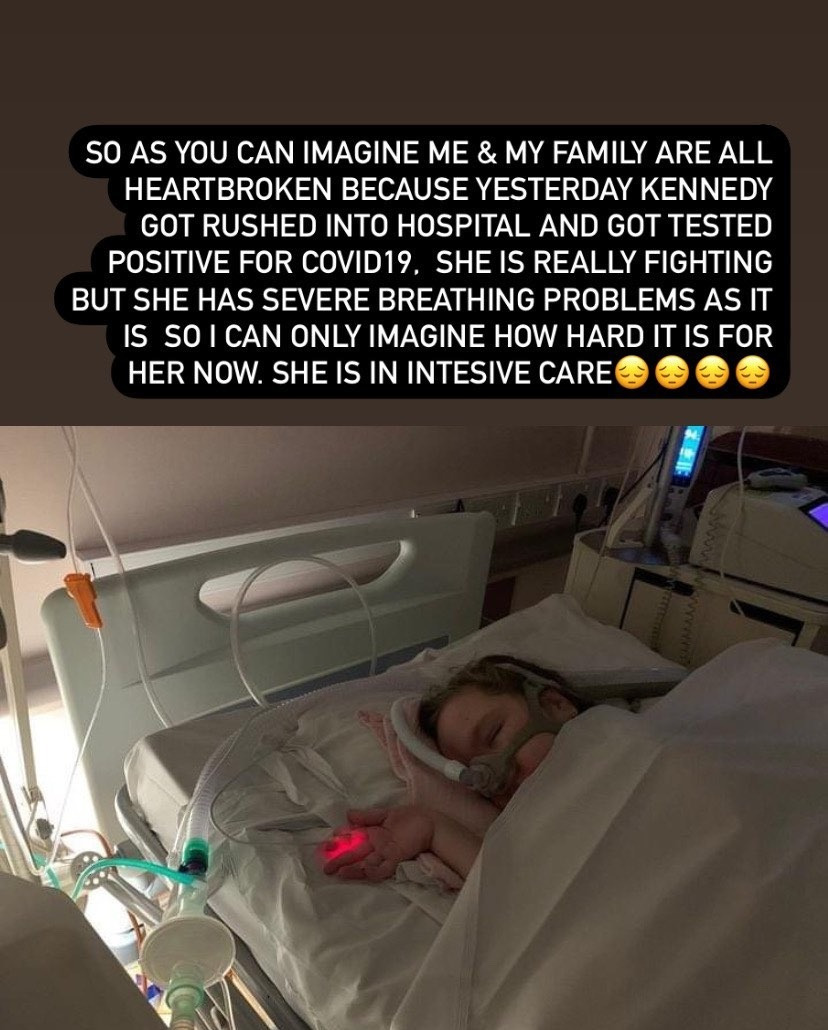 Towie star Kelsey Stratford devastated as eight-year-old sister is rushed to intensive care with coronavirus
