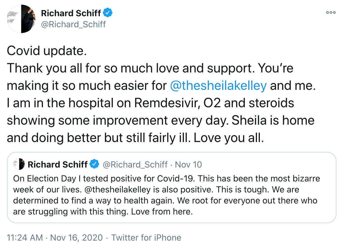 West Wing’s Richard Schiff in ER and ‘on oxygen’ after he was hospitalized two weeks following COVID-19 diagnosis