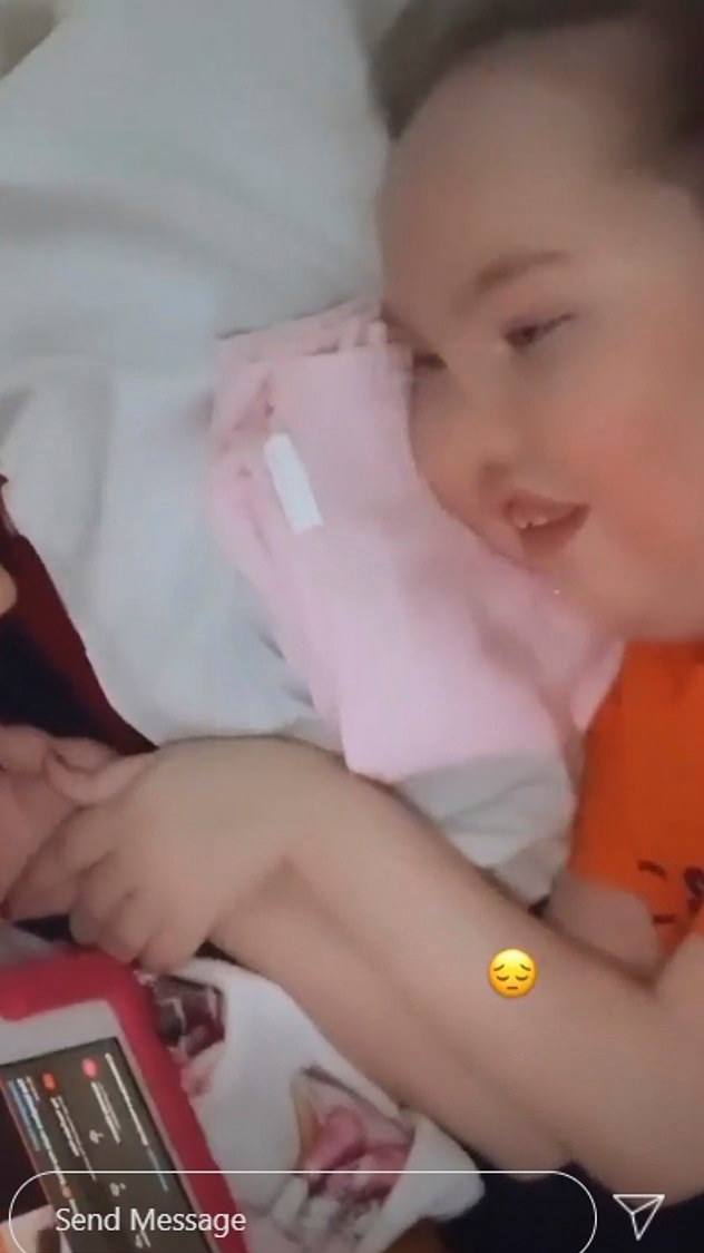 Towie’s Kelsey Stratford says her ‘hero’ sister, eight, is ‘fighting hard’ against ‘evil’ Covid as she updates fans