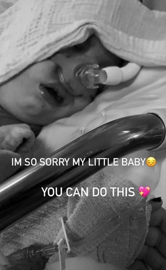 Towie’s Kelsey Stratford says her ‘hero’ sister, eight, is ‘fighting hard’ against ‘evil’ Covid as she updates fans