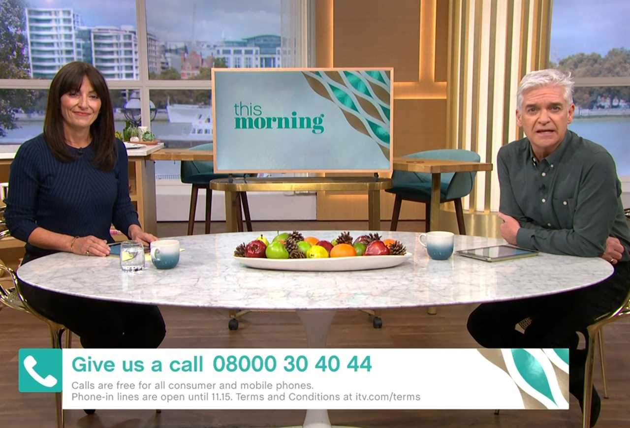 Davina McCall stepped in with Phillip when Holly needed to stay at home