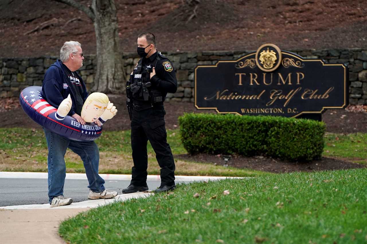 Trump supporter charged with ASSAULT ‘for forcefully exhaling on protesters’ outside president’s Virginia golf club