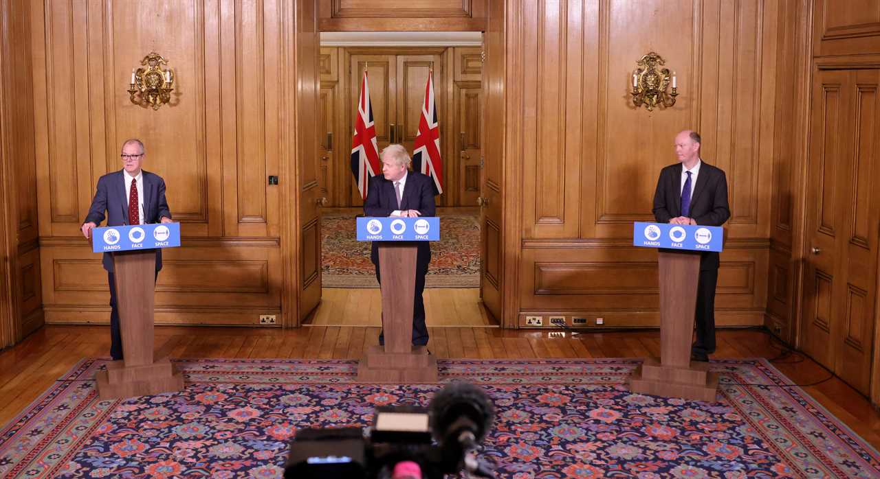 The PM held a press conference with Patrick Vallance and Chris Whitty