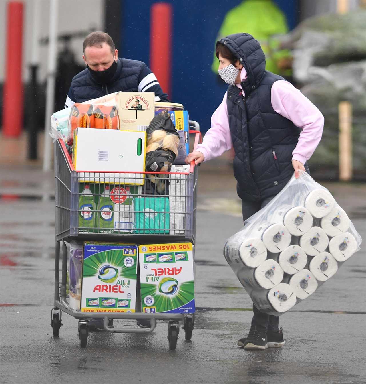 Tier 3 shoppers prepare for Christmas at home by stocking up on tellies, trees and toilet roll ahead of new restrictions