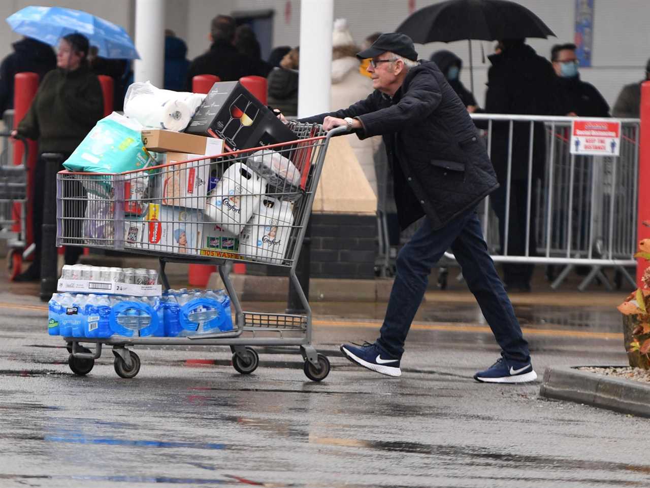 Tier 3 shoppers prepare for Christmas at home by stocking up on tellies, trees and toilet roll ahead of new restrictions