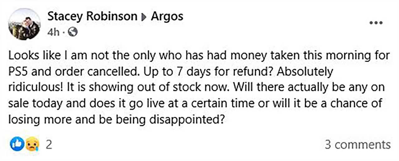 Argos PS5 orders CANCELLED after taking £450 from furious customers who have to wait days for refund