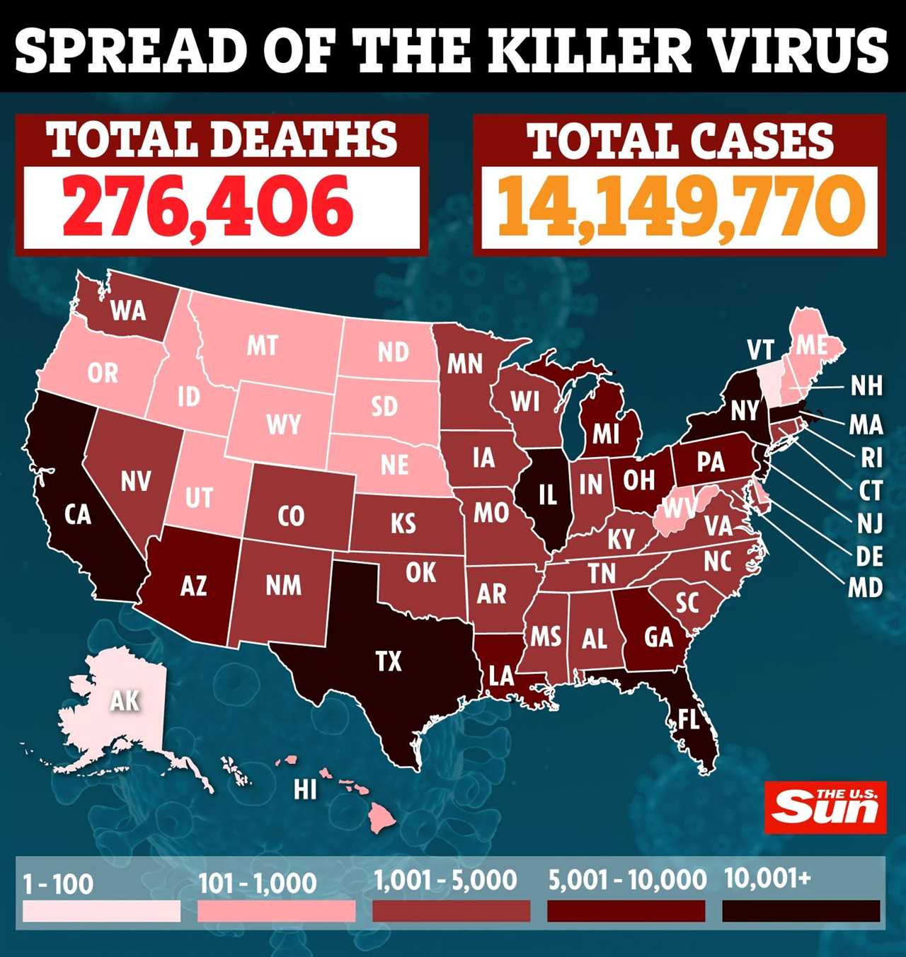 Covid becomes NUMBER ONE killer in US this week as record 2,879 die in a day and 8.5m in Bay Area to go into lockdown