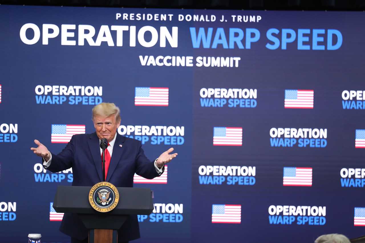 Trump is ‘pushing hard’ for green light on ‘miracle’ Covid vaccine and says he hopes he will stay in power