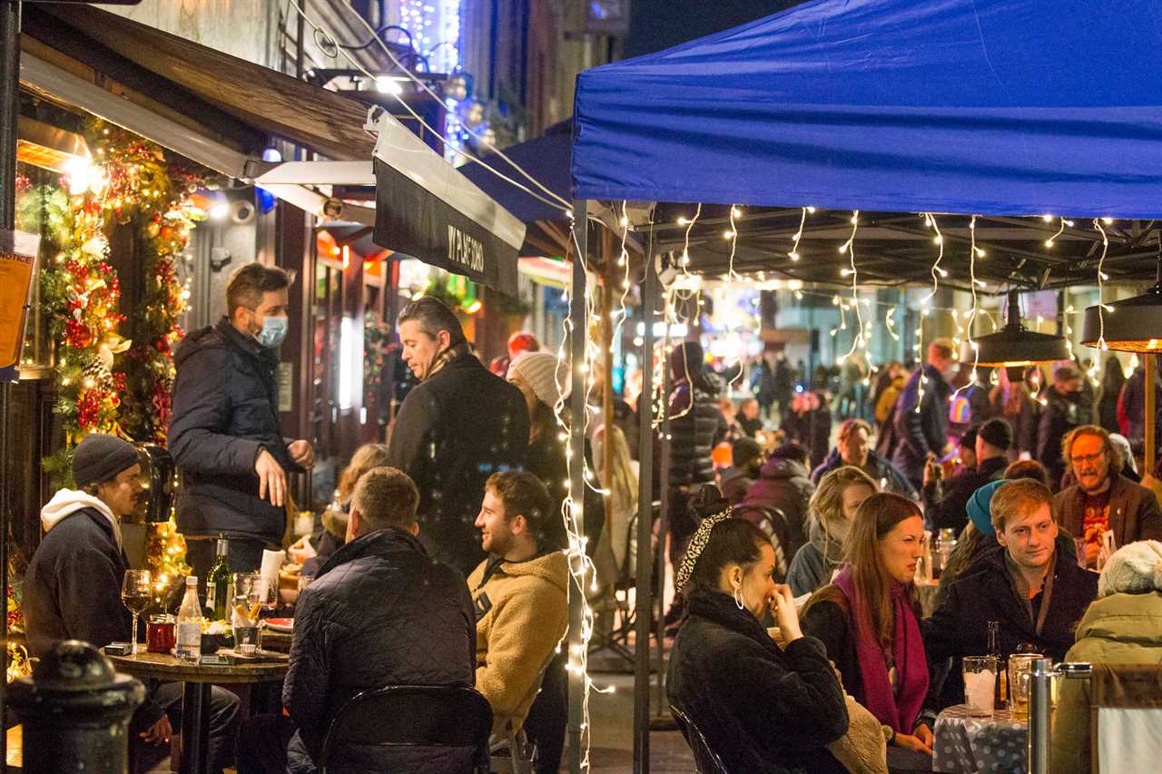 Boozy Brits dance in the street and enjoy merry night out in London and York