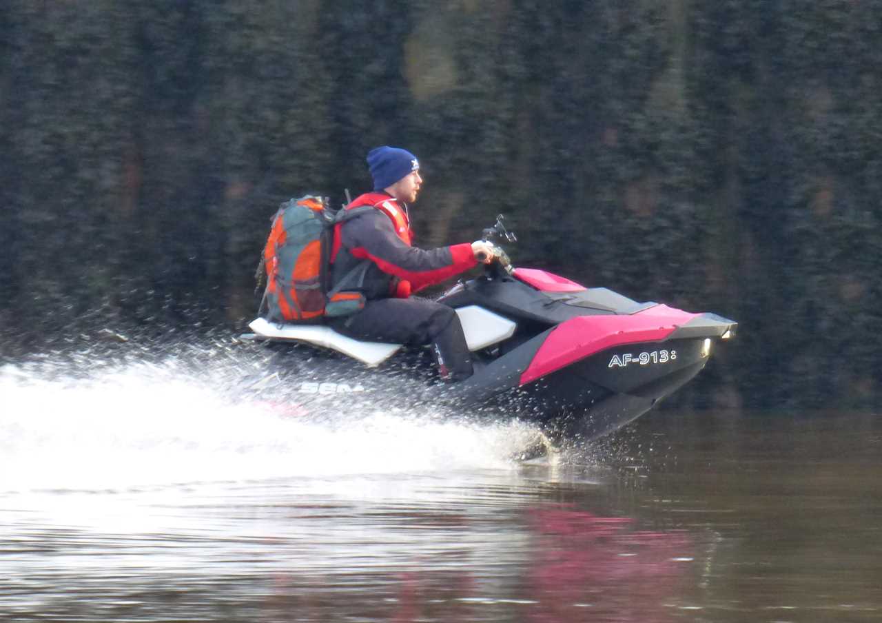 Moment Scots jet ski Romeo arrives on Isle of Man after 4.5hr journey to see girlfriend – with only 10 MINS of fuel left