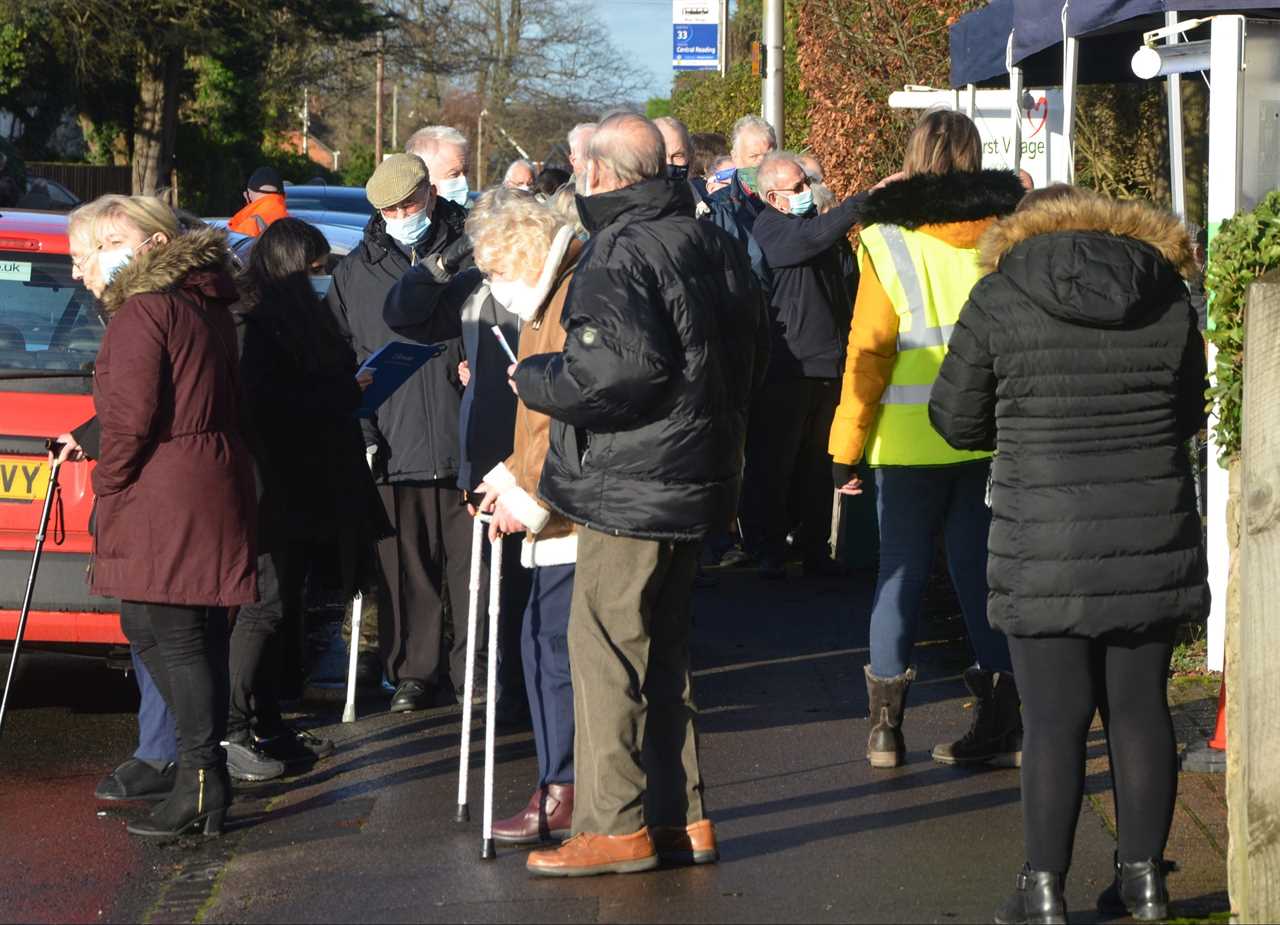 Huge queue as 800 pensioners over age of 80 descend on GPs surgery for Covid-19 jab