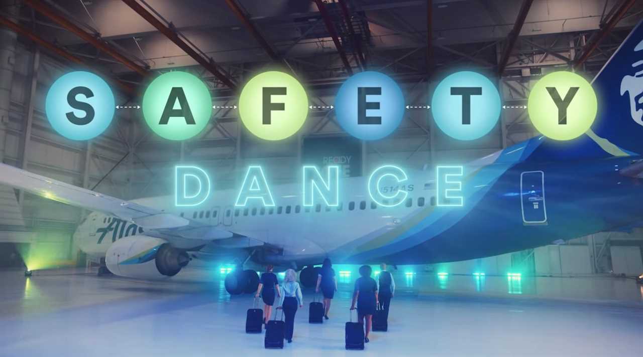 What is the Alaska Airlines ‘Safety Dance’ video that’s trending?
