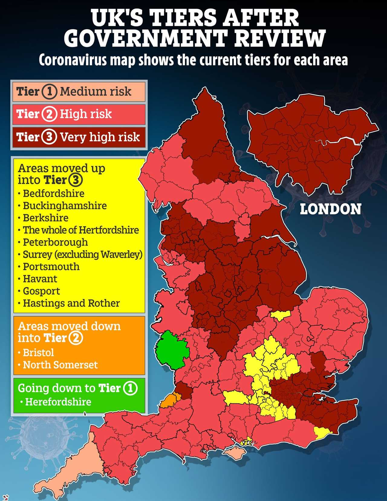 Millions of Brits plunged into Tier 3 misery as fears of New Year lockdown grow