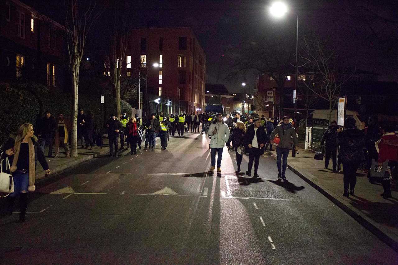 Drinkers at wake in Hackney Wick clash with cops as 7 arrested for breaking Covid rules