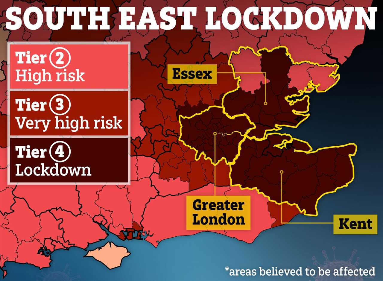 Christmas cancelled for millions as ‘London and South East to be put in Tier 4 lockdown with travel and bubbles banned’