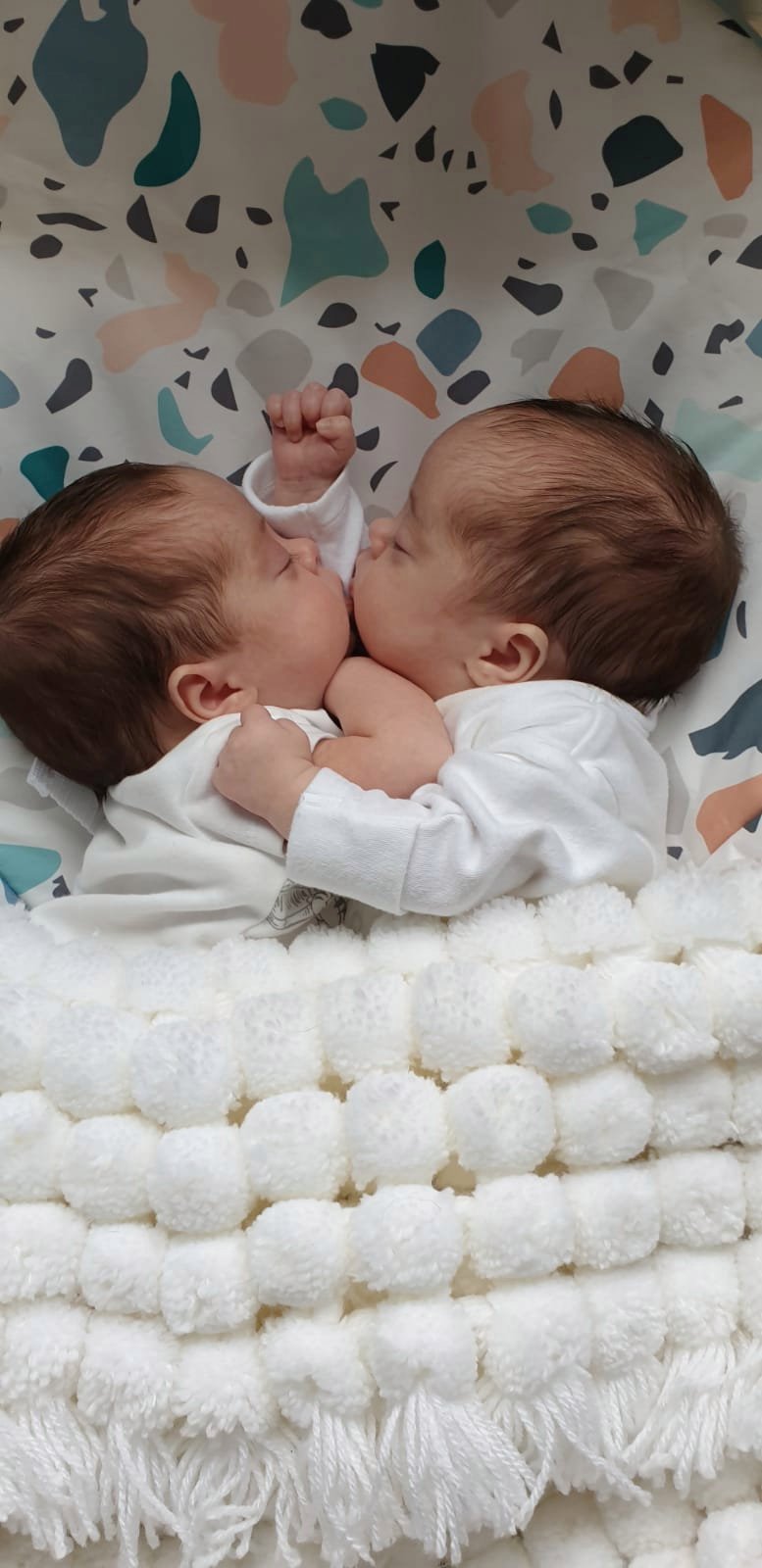 Mum of first UK twins born with Covid says she is ‘blessed’ as they celebrate first Christmas together