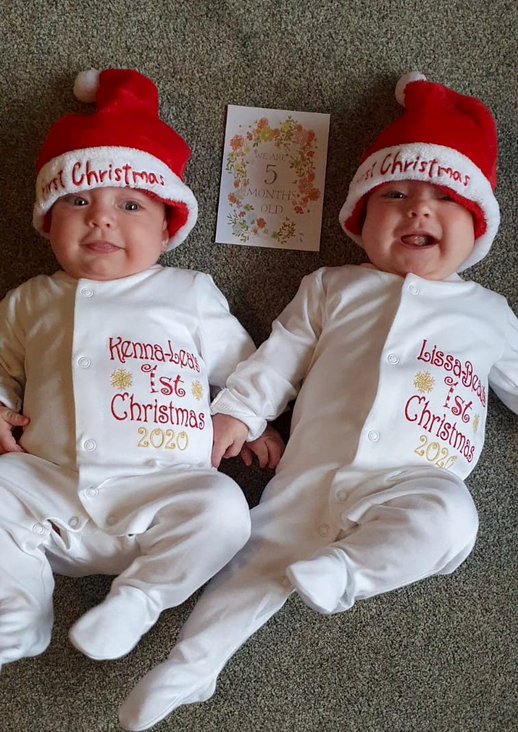 Mum of first UK twins born with Covid says she is ‘blessed’ as they celebrate first Christmas together