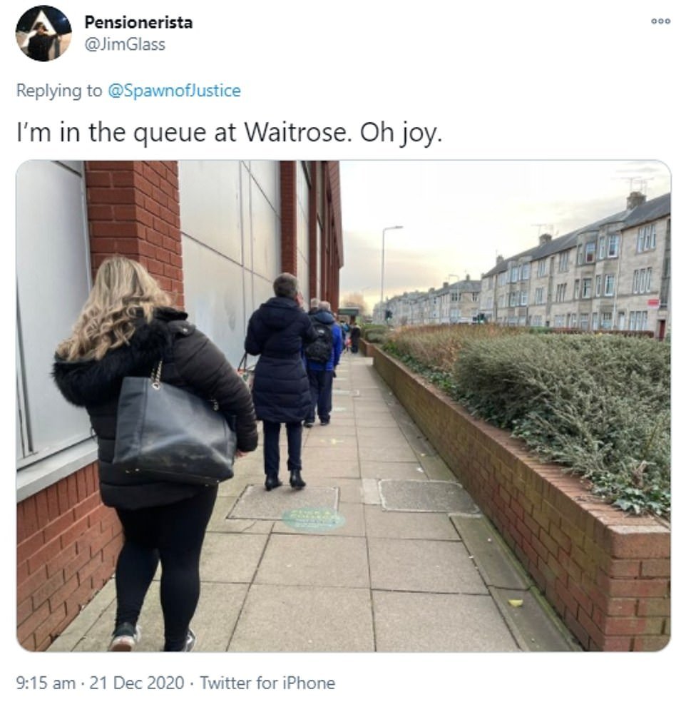 The huge queues have started to form just days before Christmas