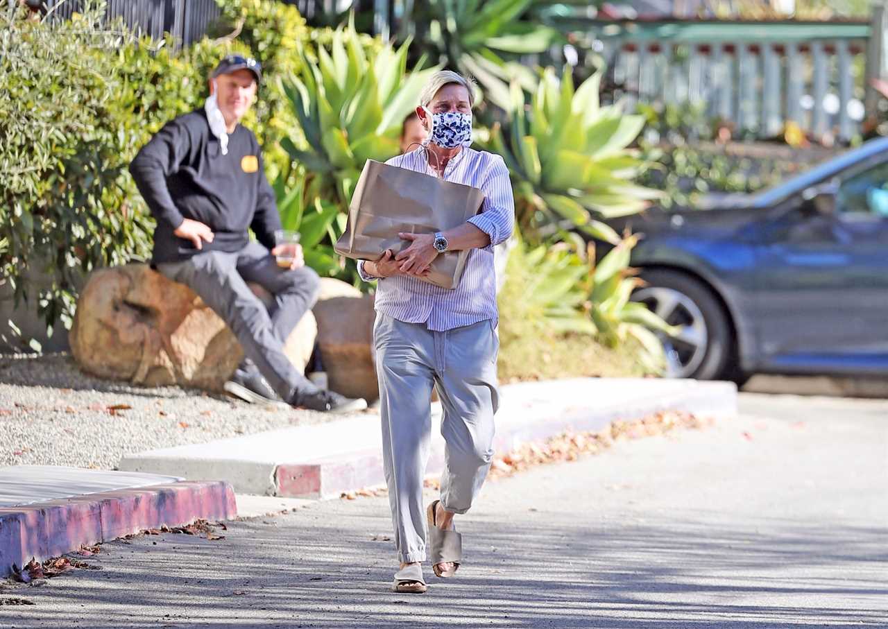 Ellen DeGeneres looks glum as she’s seen out for first time since recovering from ‘excruciating’ Covid-19