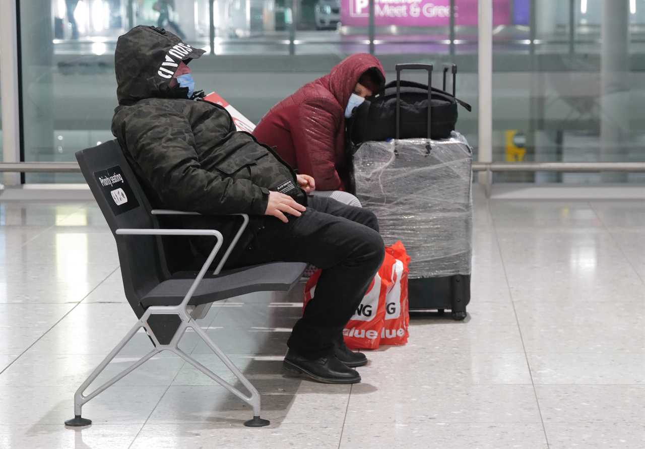 Mammoth queues at Heathrow as families try to get away before Christmas despite 40 countries closing borders to Brits