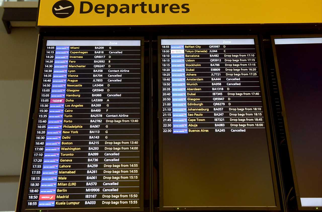 Mammoth queues at Heathrow as families try to get away before Christmas despite 40 countries closing borders to Brits