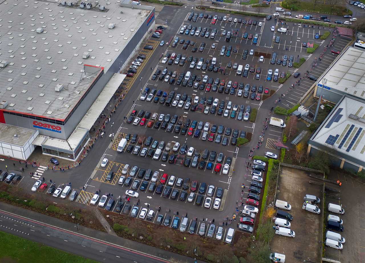 Panic-buying Brits snatch Yorkshire puddings out of trolleys as shoppers start to queue by 6am amid food shortage fears