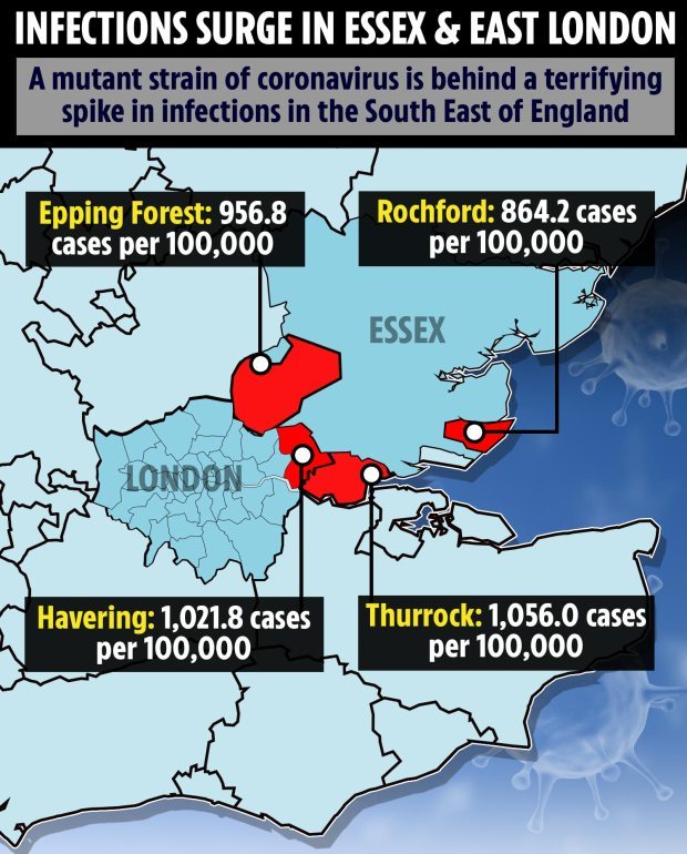 Tier 4 areas map: Full list of places at risk of Boxing Day lockdown revealed