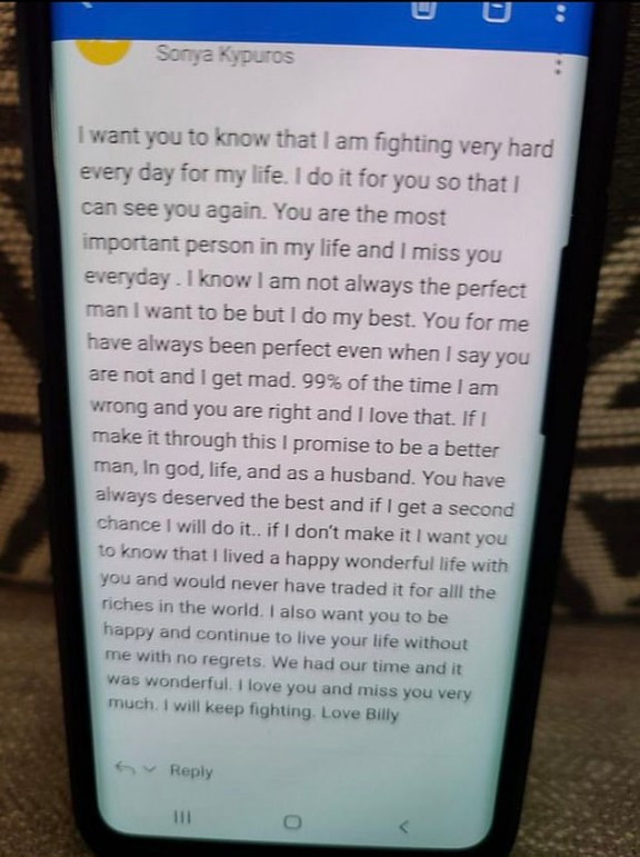 Wife shares heartbreaking love letter her husband penned before dying of Covid urging her to live with ‘no regrets’