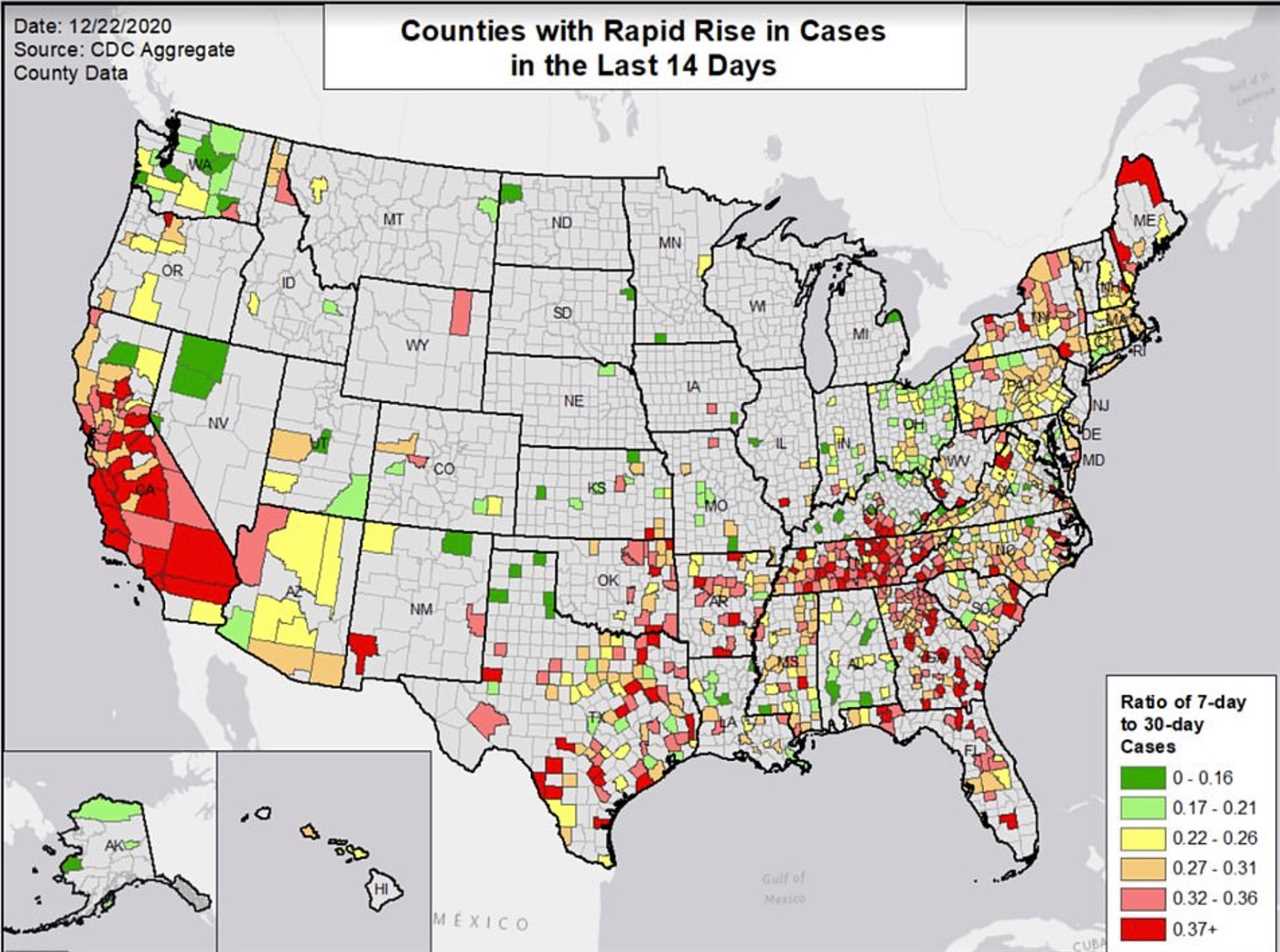 US Covid death toll ‘could hit 567k by April even with vaccine rollout & could reach 731k if states ease restrictions’