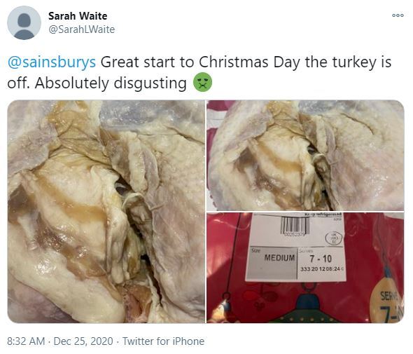 Woman who lost brother to Covid on Christmas Eve horrified to find turkey dinner had rotted