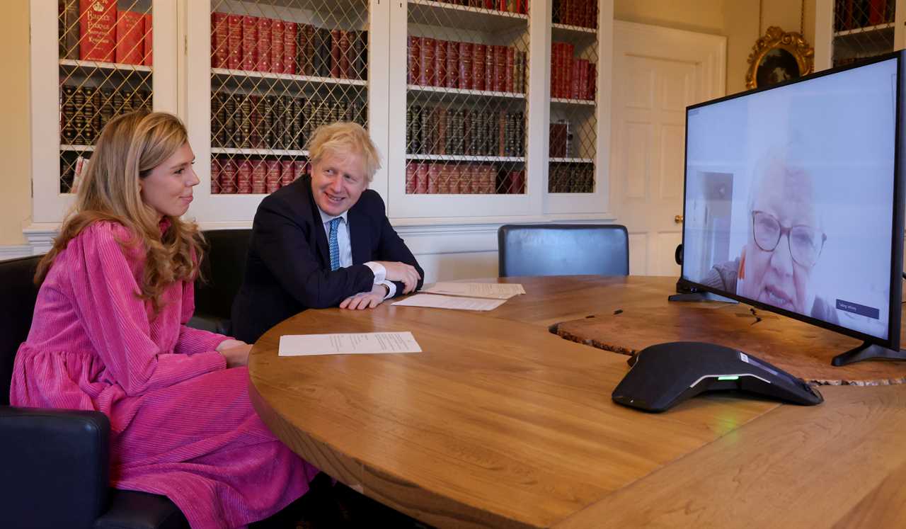 Boris Johnson and Carrie Symonds had a 'check-in-and-chat' video call with retired nurse Christine Bound, who has been isolating since February