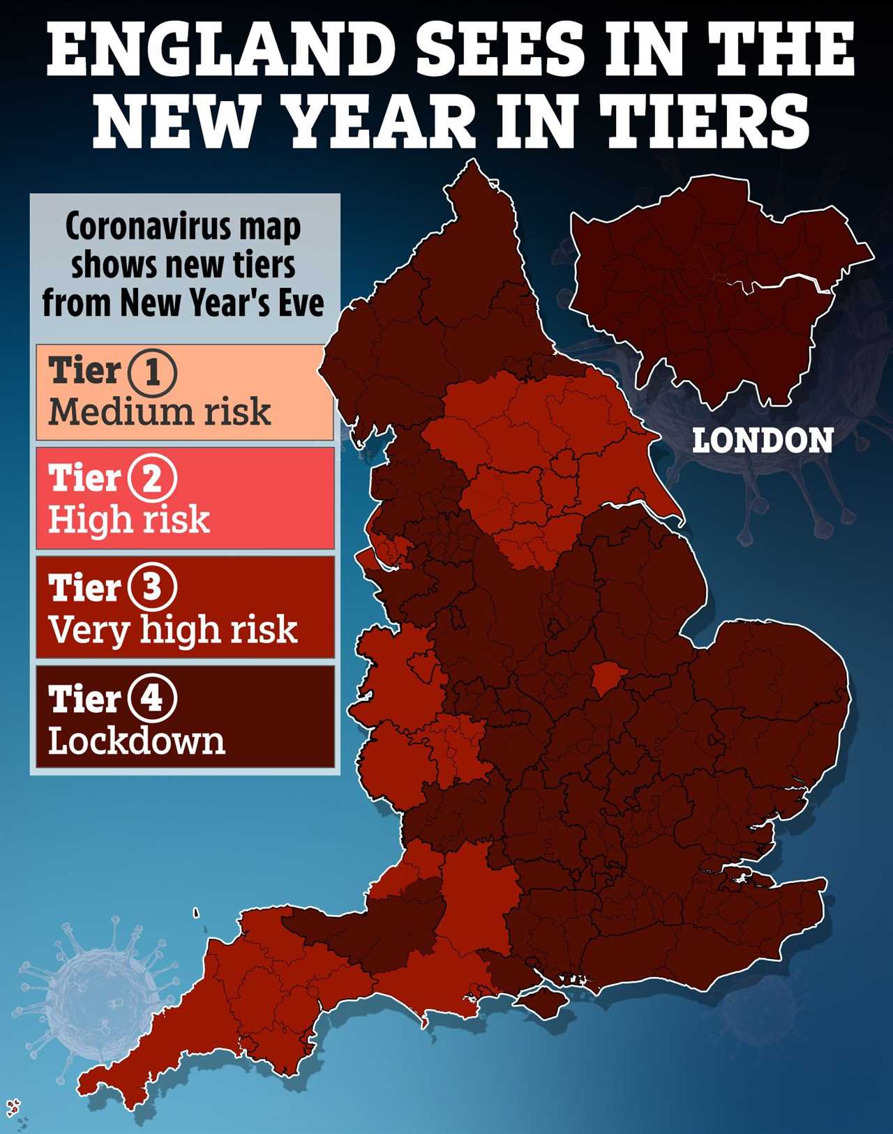 What lockdown tier am I? Full list of Covid rules and restrictions for areas in England