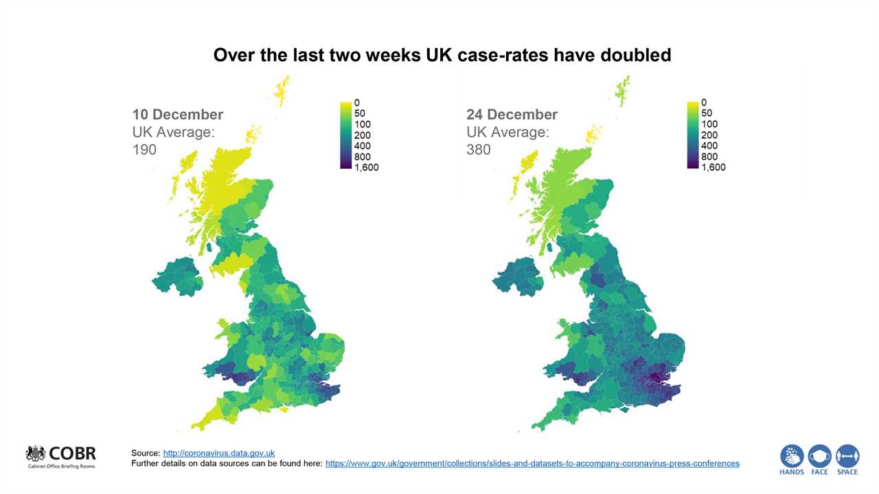 Dramatic maps show how Covid cases have DOUBLED in past two weeks