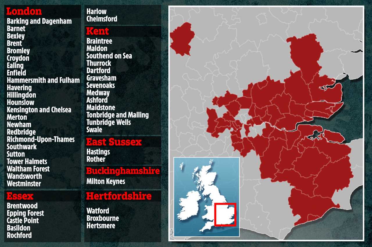 Thousands of primary schools in these areas will be closed - with a decision on secondary schools to be taken before January 18