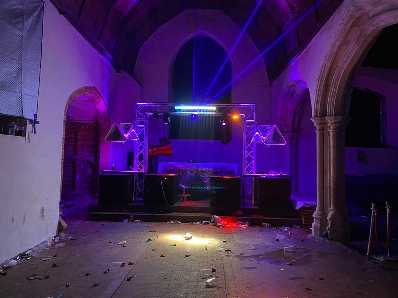 Church bosses ‘devastated’ after hundreds of New Year’s ravers trash 500-year-old building causing £1k damage