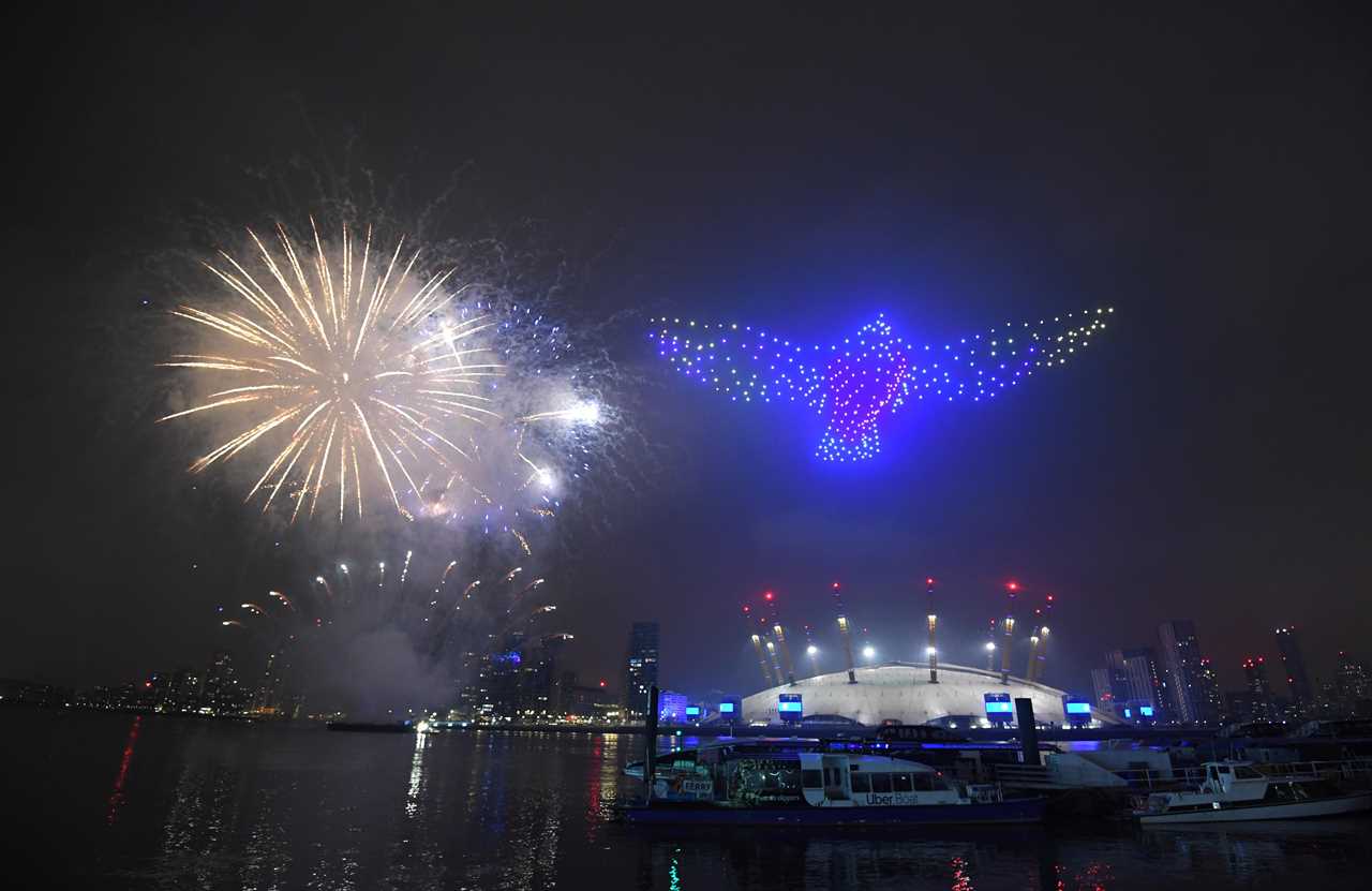 Surprise London fireworks and light show usher in the New Year as whole nation hopes for a brighter 2021