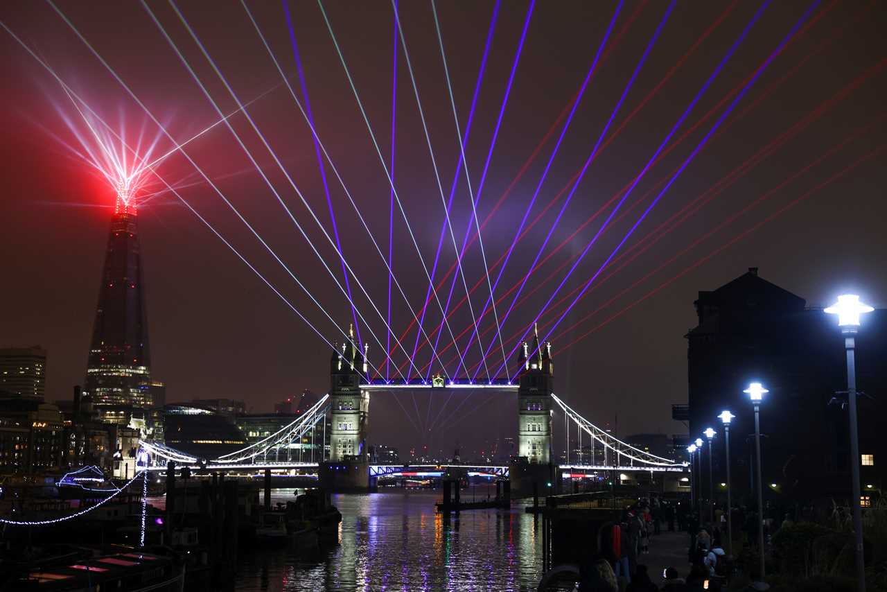 Surprise London fireworks and light show usher in the New Year as whole nation hopes for a brighter 2021