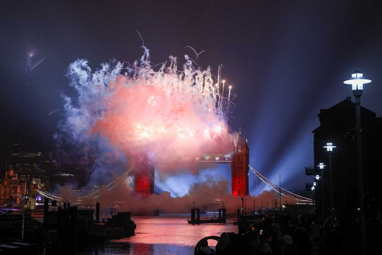 Surprise London fireworks and light show usher in the New Year as whole nation hopes for a brighter 2021