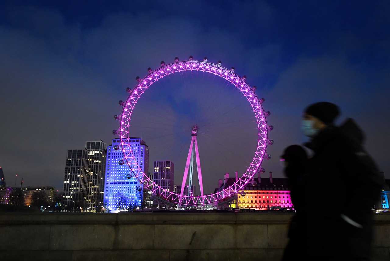 Surprise London fireworks and light show usher in the New Year as whole nation hopes for a brighter 2021