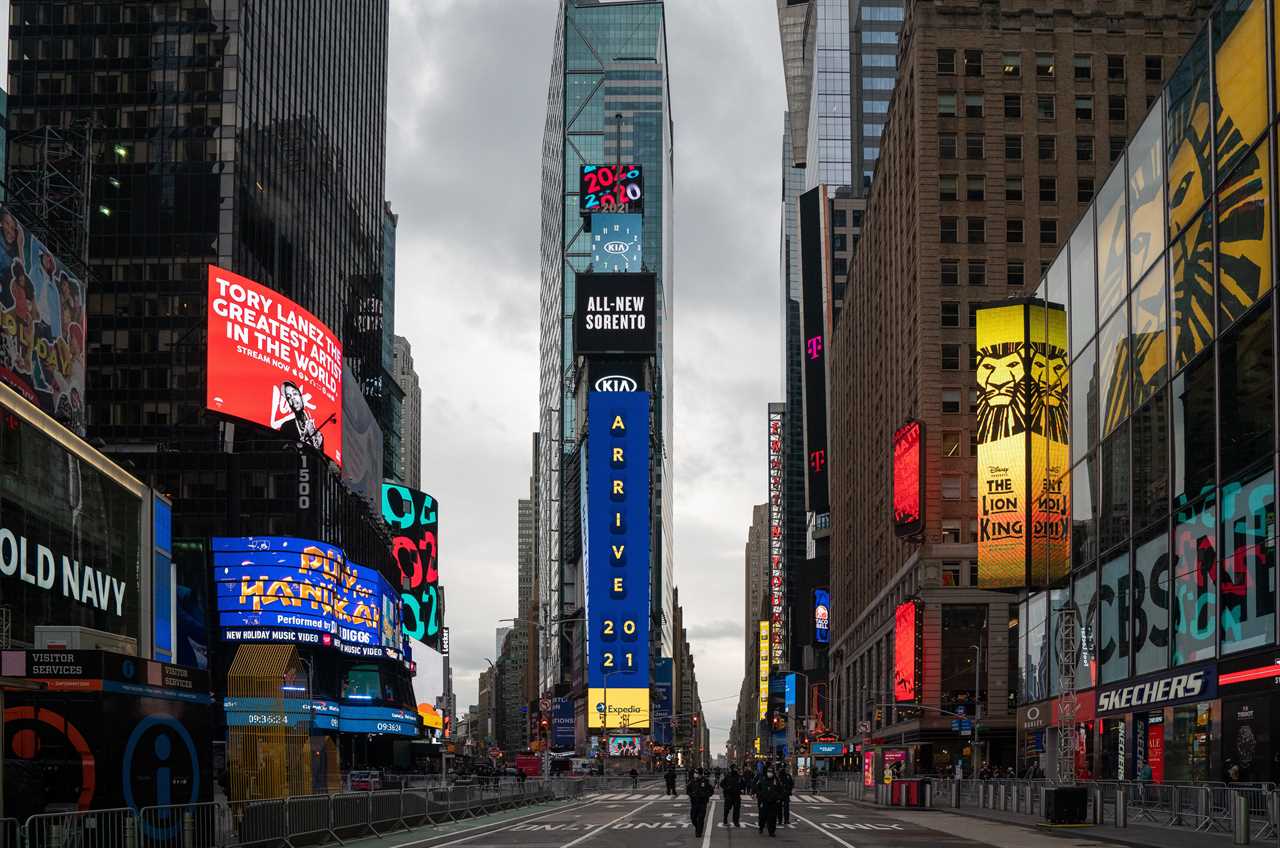 Bill de Blasio slammed for deserted Times Square dance as Covid-ravaged New Yorkers remain in lockdown