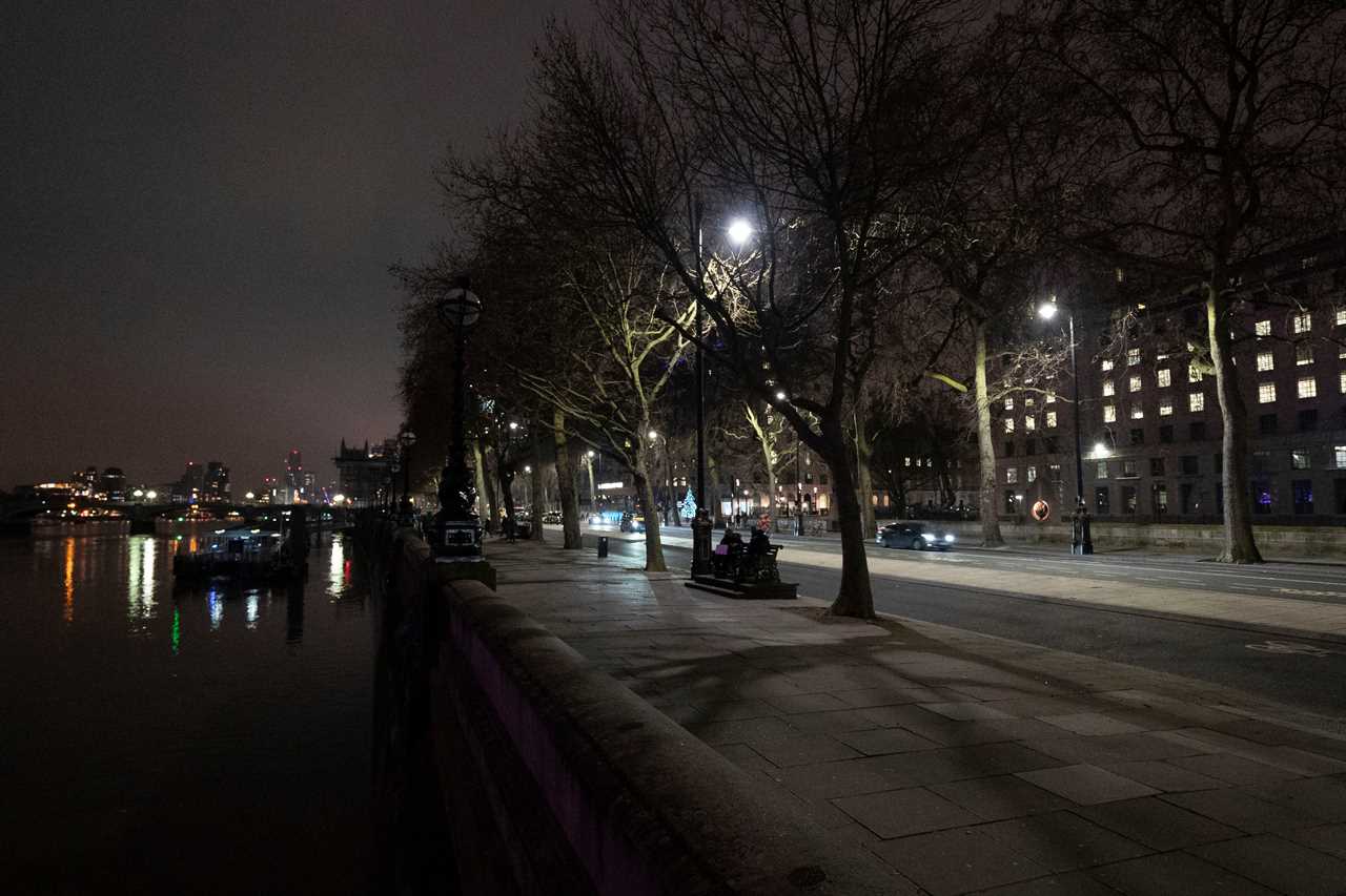 Eerie pics show deserted New Year’s Eve London streets 12 months on from packed fireworks show