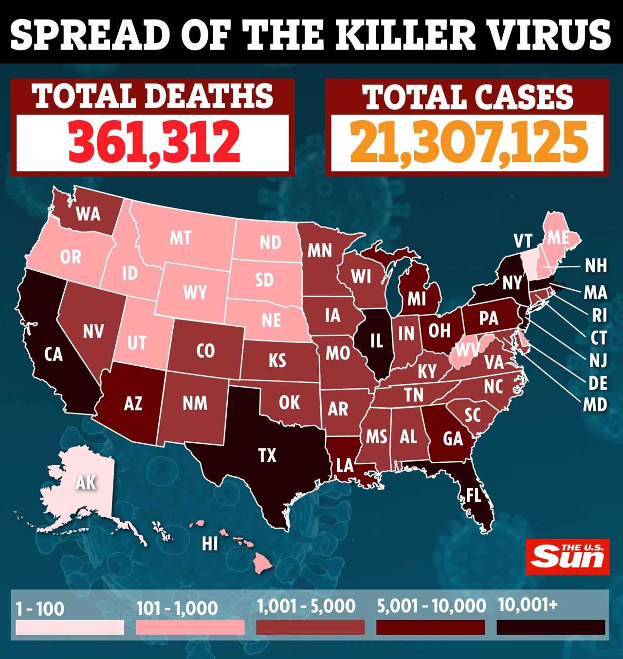 US suffers deadliest day of coronavirus pandemic – with the highest recorded deaths of anywhere in the world