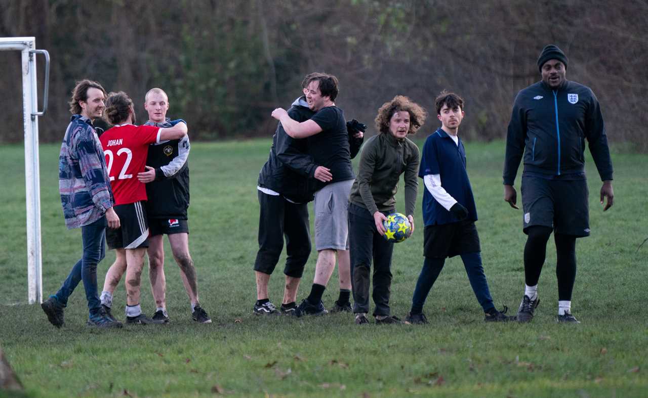 Group of eight pals flout Covid lockdown rules during football match in the park