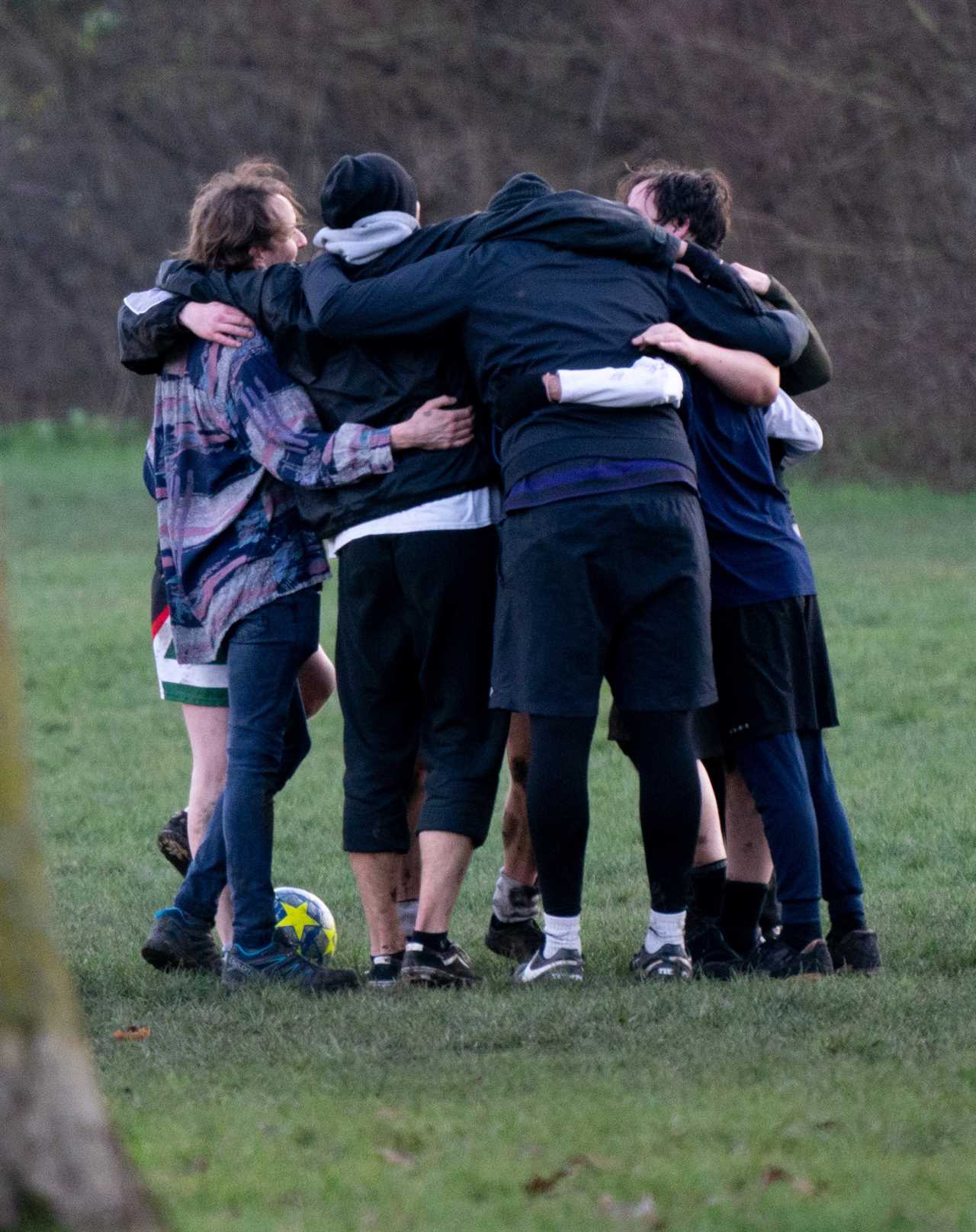 Group of eight pals flout Covid lockdown rules during football match in the park