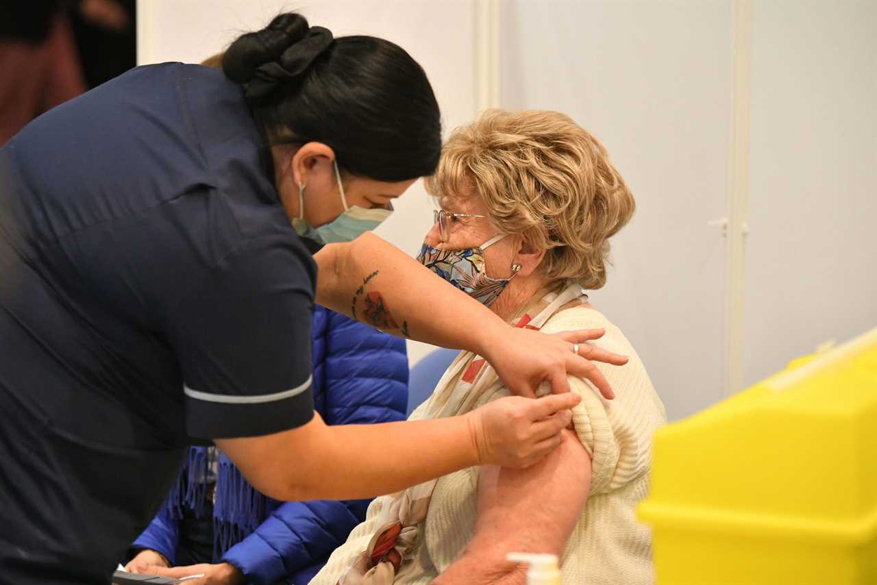 Mass vaccination centres hand first patients Covid vaccines as they could deliver jabs every 45 seconds