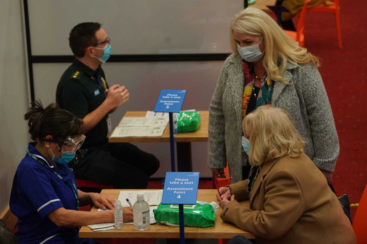 Mass vaccination centres hand first patients Covid vaccines as they could deliver jabs every 45 seconds