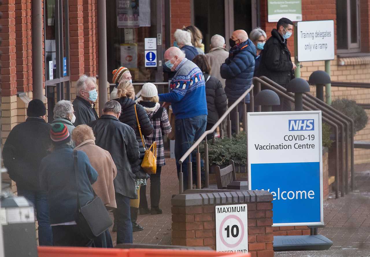 Mass vaccination centres hand first patients Covid vaccines as they could deliver jabs every 45 seconds