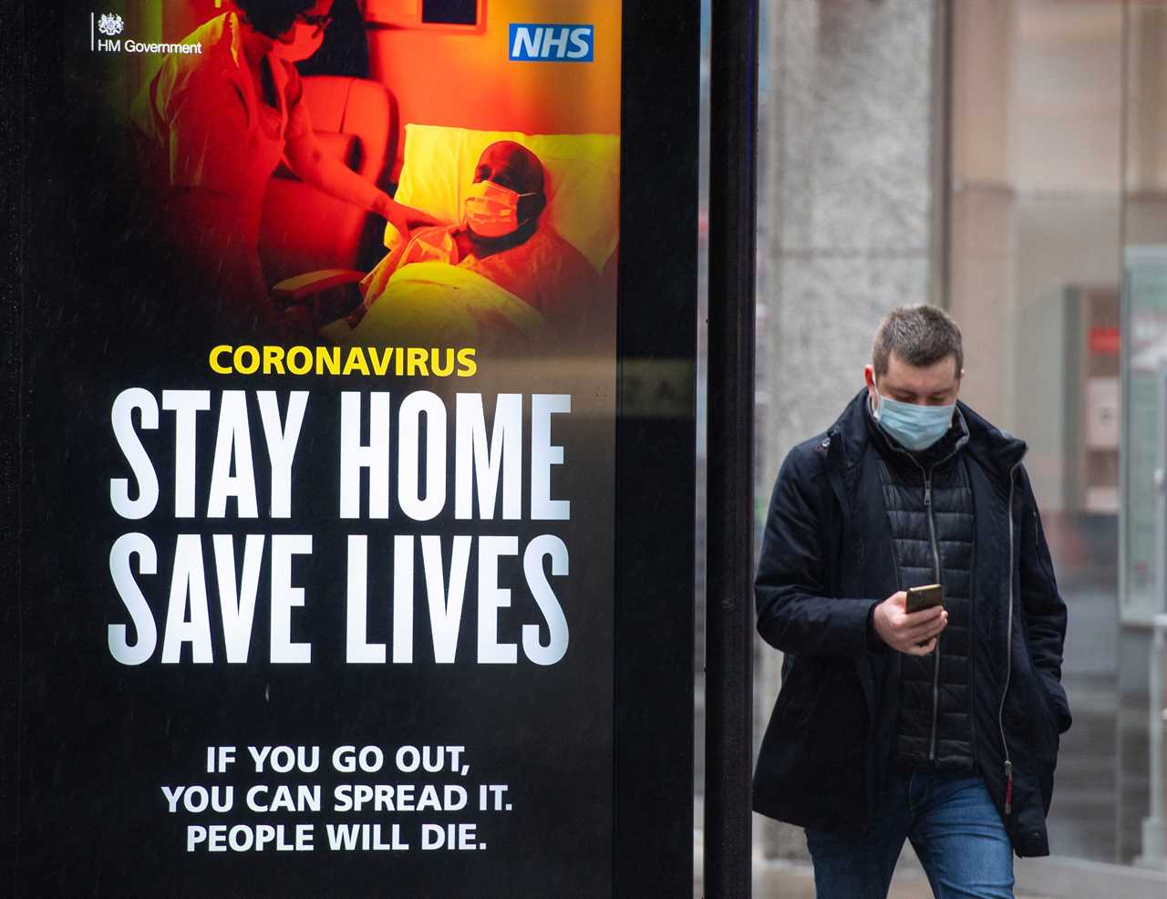 UK’s R-rate ‘plunges below 1’ & Covid daily infections fall in a week as data shows tier four lockdown could be working