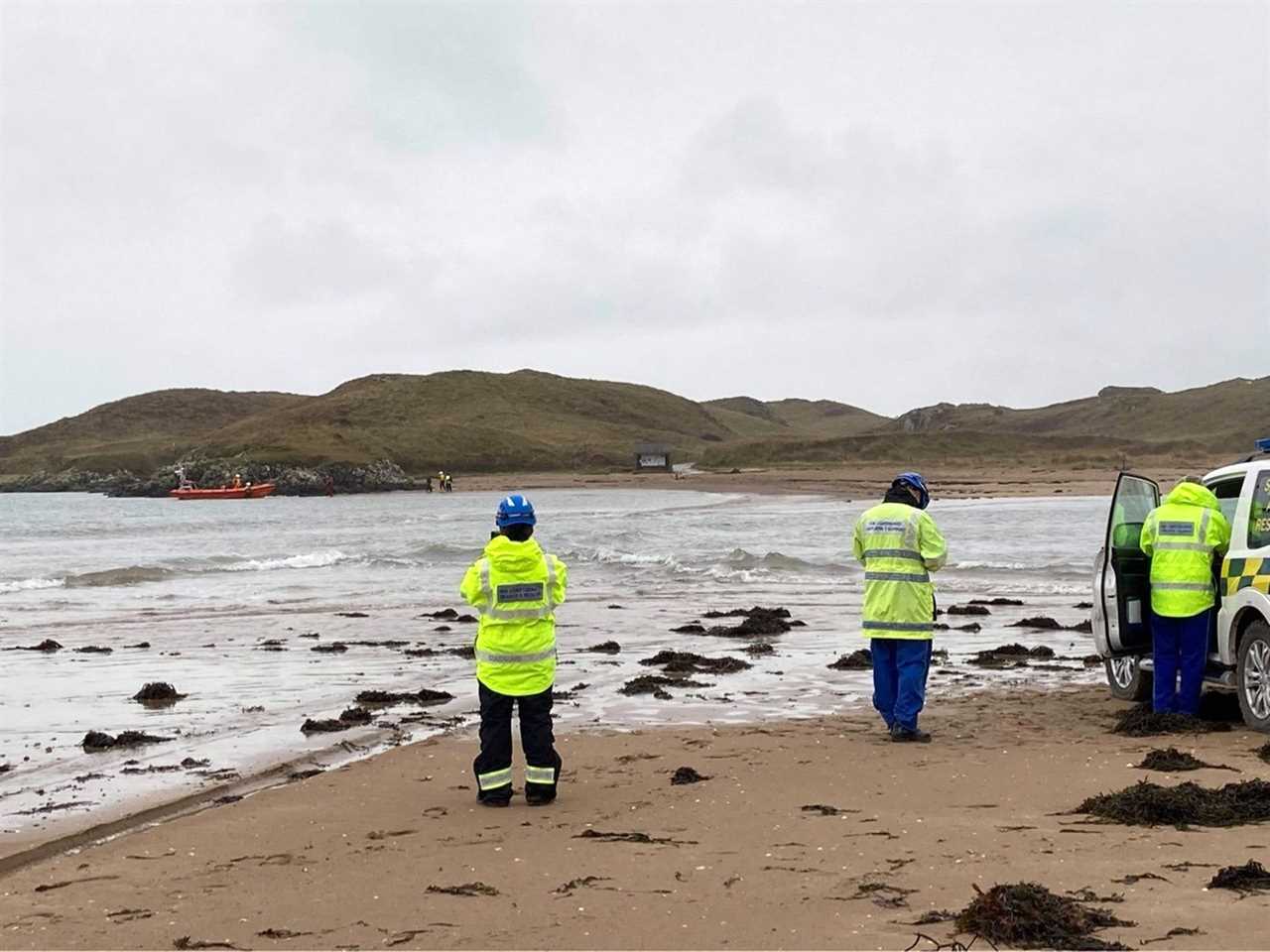 Dad and children, 8 and 12, rescued from sea after breaking lockdown to visit beach during Storm Christoph