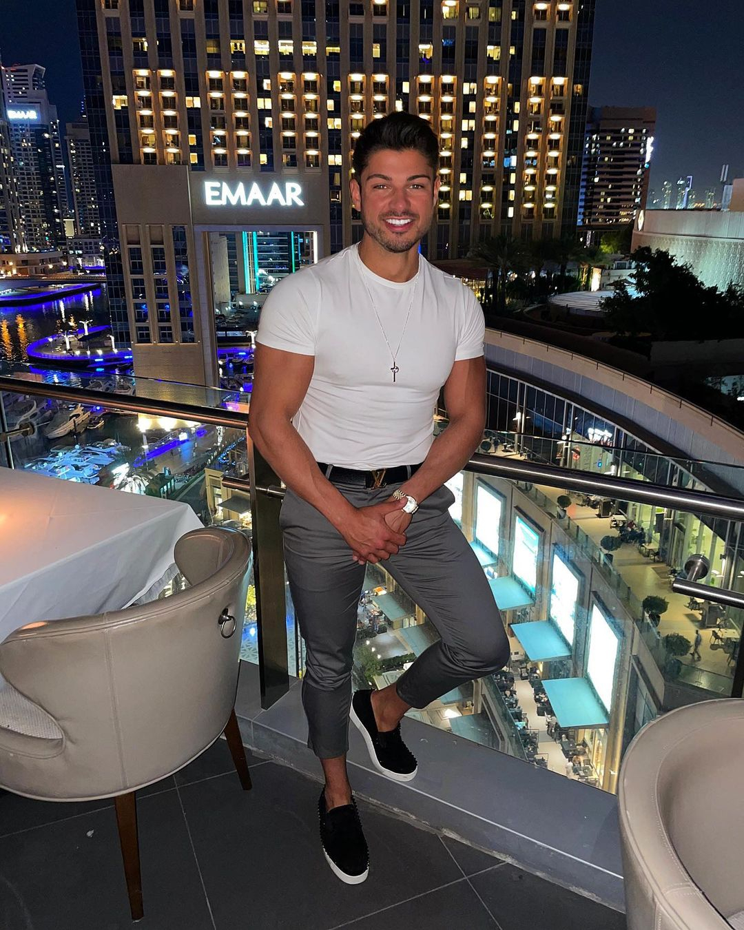 Love Island's Anton Danyluk said he was 'exploring business opportunities' in Dubai